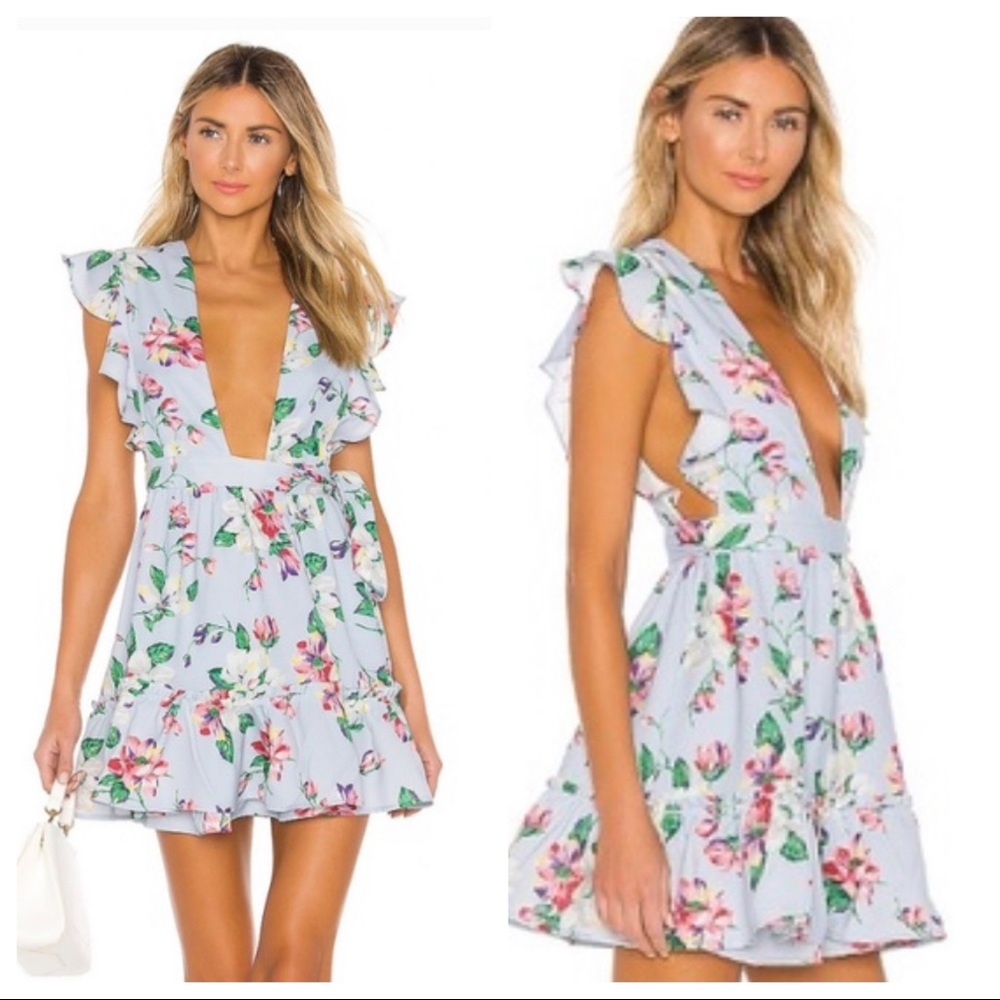 MAJORELLE Wrap Floral Dress Sz S